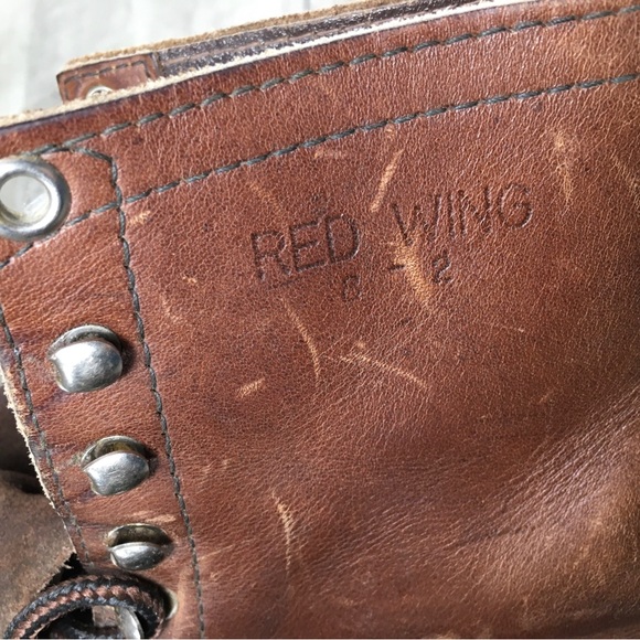 Vintage Red Wing Shoes Leather Combat Punk Goth Grunge Hipster Womens Boots Sz 8 - Picture 12 of 12